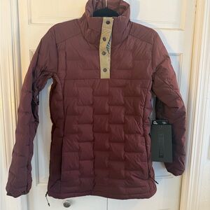 Women's Armada Burgundy Anorak Puffer Jacket